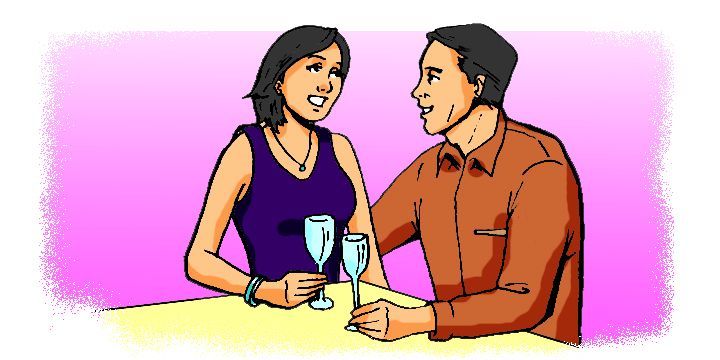 Cartoon: Couple on a date